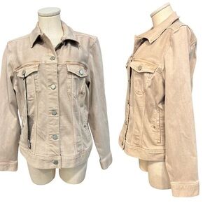 LIVERPOOL NEW pale dusty pink hip length jean jacket